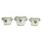 Chinese Bouquet Apponyi Green 3 Cache Pots With Ram Head Handles from Herend, Set of 3 1