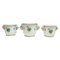 Chinese Bouquet Apponyi Green 3 Cache Pots With Ram Head Handles from Herend, Set of 3, Image 1