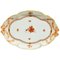 Chinese Porcelain Bouquet Apponyi Rust Ribbon Tray from Herend, Hungary, Image 1