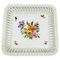 Porcelain Printemps Square Openwork Basket from Herend, Hungary 1