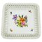 Porcelain Printemps Square Openwork Basket from Herend, Hungary, Image 1