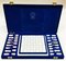 Porcelain Limited Edition Chess Set With Board in Blue Case from Herend, Hungary, 2006, Set of 35 14
