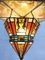 Art Deco Stained Glass Ceiling Lamp, Image 2