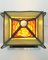 Art Deco Square & Organic Shaped Stained Glass Table Lamp, Image 2