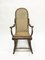 Bended Beechwood Rocking Chair With Rattan Seat, 1900s 3