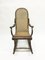 Bended Beechwood Rocking Chair With Rattan Seat, 1900s, Image 3