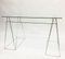 Trestle Leg Console Table / Desk With Two-Tiered Glass Top, Image 2