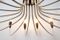 Lámpara de araña italiana blanca de latón, años 50, Imagen 8