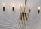 Lámpara de araña italiana blanca de latón, años 50, Imagen 7