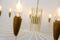 Italian White Brass Chandelier, 1950s 13