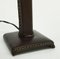 Vintage Brown Leather Stitched Table or Desk Lamp, France, 1960s 3