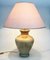 French Lacquer Line Marbled Art Glass Bureau or Table Lamp, 1970s 2