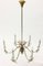 Lámpara de araña alemana de latón y cristales facetados de Palwa, años 70, Imagen 6