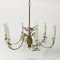 German Brass & Faceted Crystals Chandelier from Palwa, 1970s 2