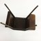 Brown Leather Stitched Magazine Rack, France, 1960s, Image 5