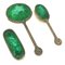 Coiffeuse Collection Ingrid en Verre Malachite par Curt Schlevogt, 1930s, Set de 3 1