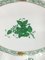 Piatti ovali Bouquet Apponyi in porcellana verde di Herend, Ungheria, set di 2, Immagine 2
