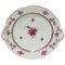 Chinese Bouquet Himbeer Porzellan Teller oder Kotelett von Herend Ungarn 1