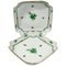 Platos de ensalada Bouquet Apponyi chinos de porcelana verde de Herend Hungary. Juego de 2, Imagen 1