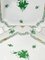 Platos de ensalada Bouquet Apponyi chinos de porcelana verde de Herend Hungary. Juego de 2, Imagen 3
