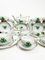 Chinesisches Bouquet Apponyi Teeservice aus grünem Porzellan für 12 Personen von Herend Ungarn, 40er Set 3