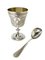 19th Century French Silver Boxed Egg Cup and Spoon by Pellerin & Lemoing, Set of 3 2