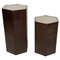 Brown Stitched Leather Side Tables from De Sede, Set of 2 1