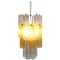 Tronchi Chandelier with 2-Tone Murano Glass Tubes by Toni Zucchini for Venini, Italy 1