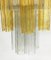 Lámpara de araña Tronchi con tubos de cristal de Murano de dos tonos de Toni Zucchini para Venini, Italia, Imagen 5