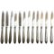 Silver Rib Model Fruit Knives, Netherlands, 1920s, Set of 12 1