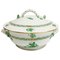 Sopera Bouquet Apponyi china de porcelana verde con asas de Herend, Imagen 1