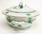 Sopera Bouquet Apponyi china de porcelana verde con asas de Herend, Imagen 3
