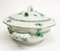 Sopera Bouquet Apponyi china de porcelana verde con asas de Herend, Imagen 4