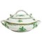 Chinese Bouquet Apponyi Green Porcelain Tureen with Handles from Herend 1