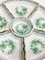 Indian Basket Green Porcelain Hors d'Oeuvres Set from Herend, Set of 7 3