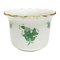 Chinese Bouquet Apponyi Green Porcelain Cachepot from Herend 1