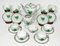 Chinese Bouquet Apponyi Green Porcelain Tea Set from Herend Hungary, Set of 11 2
