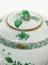 Chinese Bouquet Apponyi Green Porcelain Tea Set from Herend Hungary, Set of 11 5