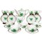 Chinese Bouquet Apponyi Tee Set aus grünem Porzellan von Herend Ungarn, 11er Set 1