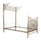 19th Century English Half Tester Brass Double Bed Frame, Image 1
