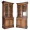 19th Century English Oak Bookcase Cabinets, Set of 2 1