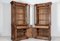 19th Century English Oak Bookcase Cabinets, Set of 2 2