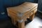 French Butcher's Block on Original Stand in Brown Beech, Early 20th Century 7