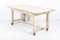 French Bleached Oak Table on Castors, Image 3