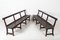 19th Century English Pine Chapel Benches, Set of 2 2