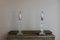 Lampade da tavolo Mid-Century in vetro acrilico, set di 2, Immagine 3