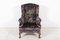 19th Century English Mahogany Wingback Armchair in Liberty Fabric 2