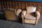 Club chair in pelle color cognac, Francia, anni '30, set di 3, Immagine 4