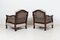 Englische Bergere Suite aus Mahagoni, 1930er, 3er Set 15