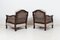 English Mahogany Bergere Suite, 1930s, Set of 3 15